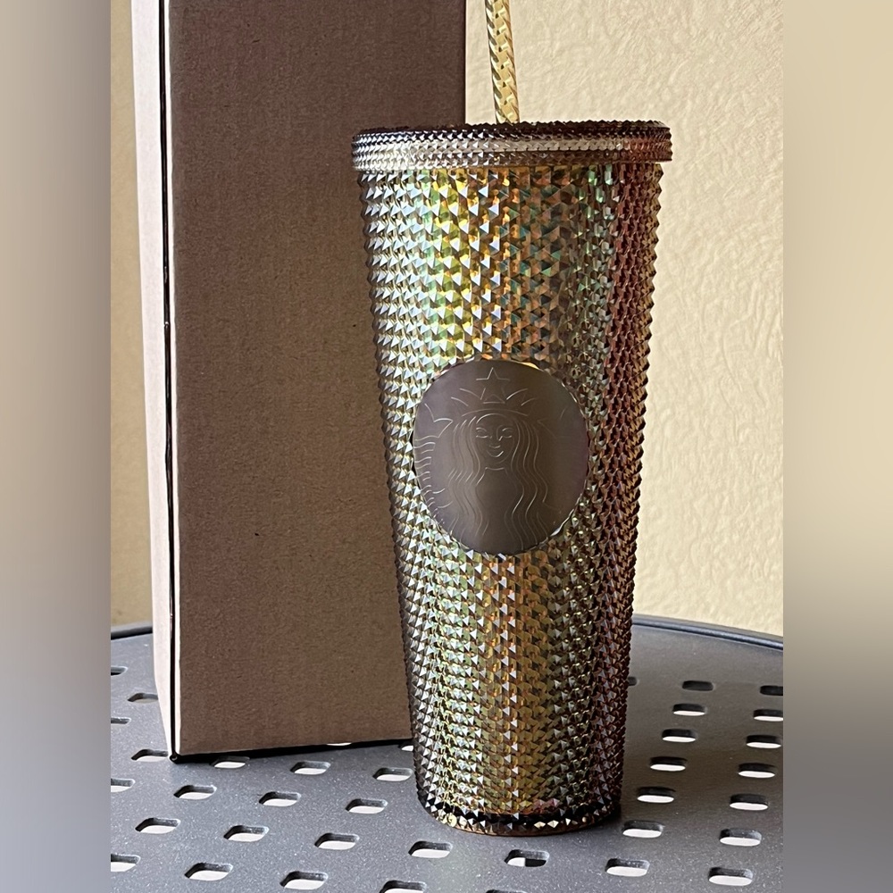 Starbucks Disney 50th Anniversary Limited Edition Gold Studded Tumbler